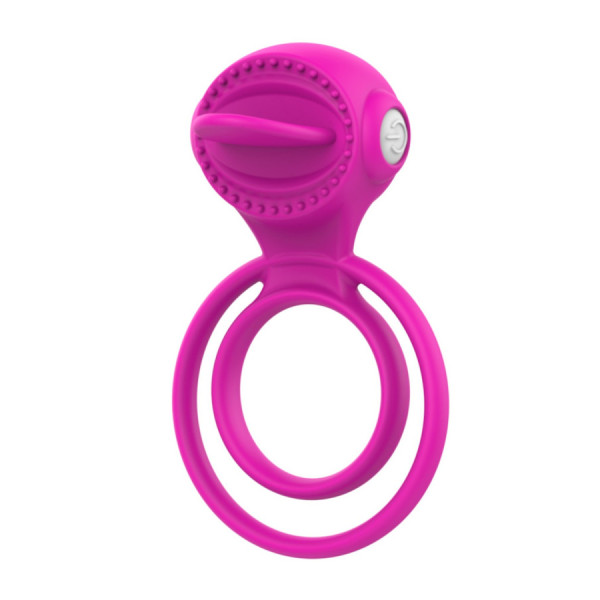 Anneau vibrant à 2 anneaux 1 mode de vibration très extensible rose 
